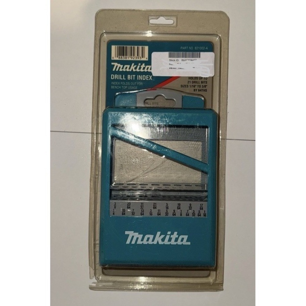 Metal Makita Drill Bit Index Case Only for 1/16"-3/8" Bits Storage Holds 21